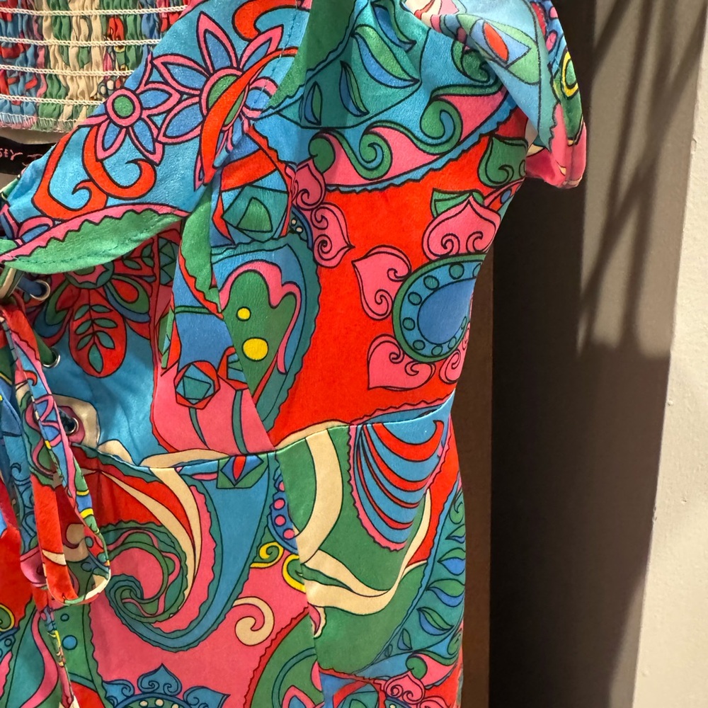 Betsey Johnson Multicolor vintage dress with ruffles